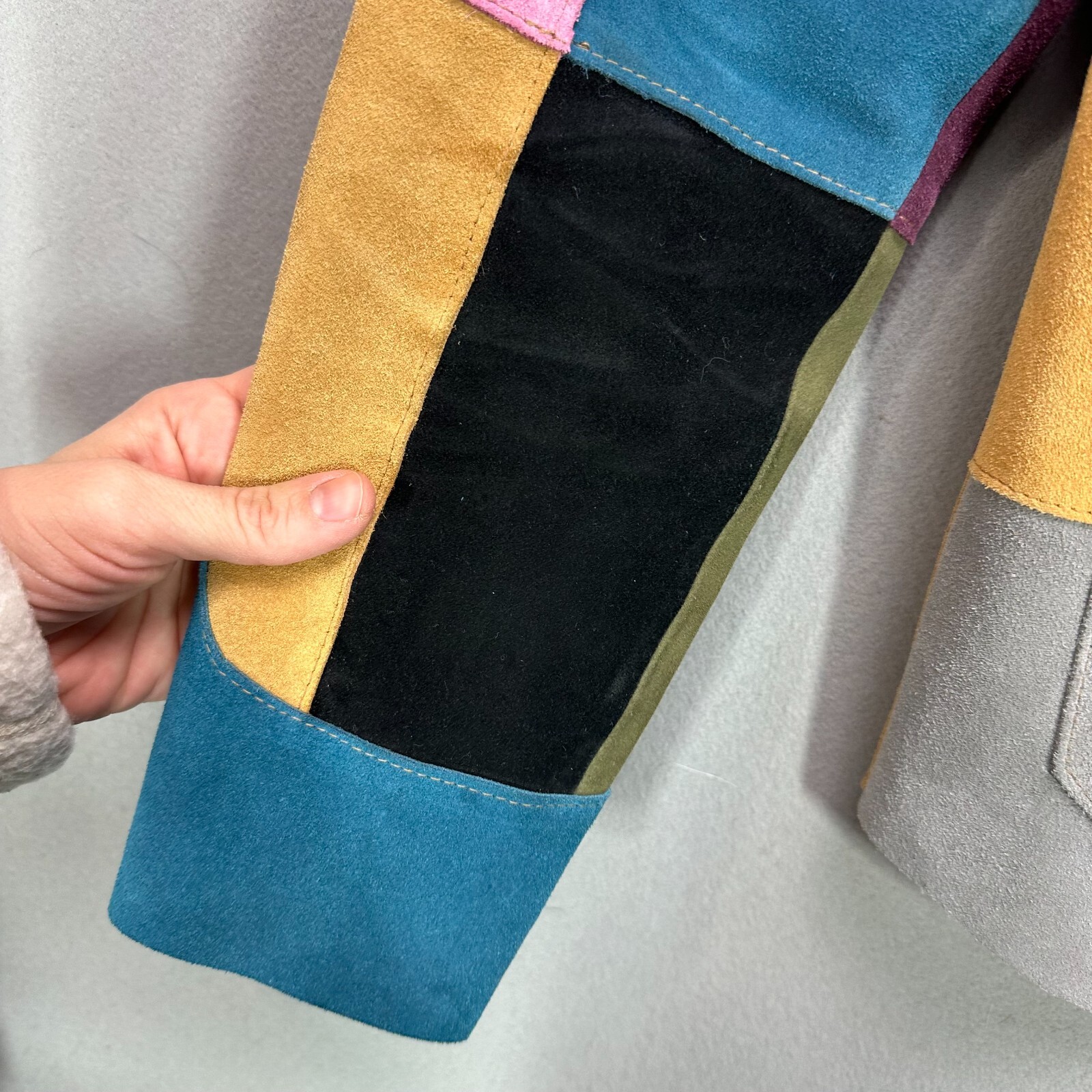 Penelope Chilvers Suede Leather Patchwork Shirt J… - image 6