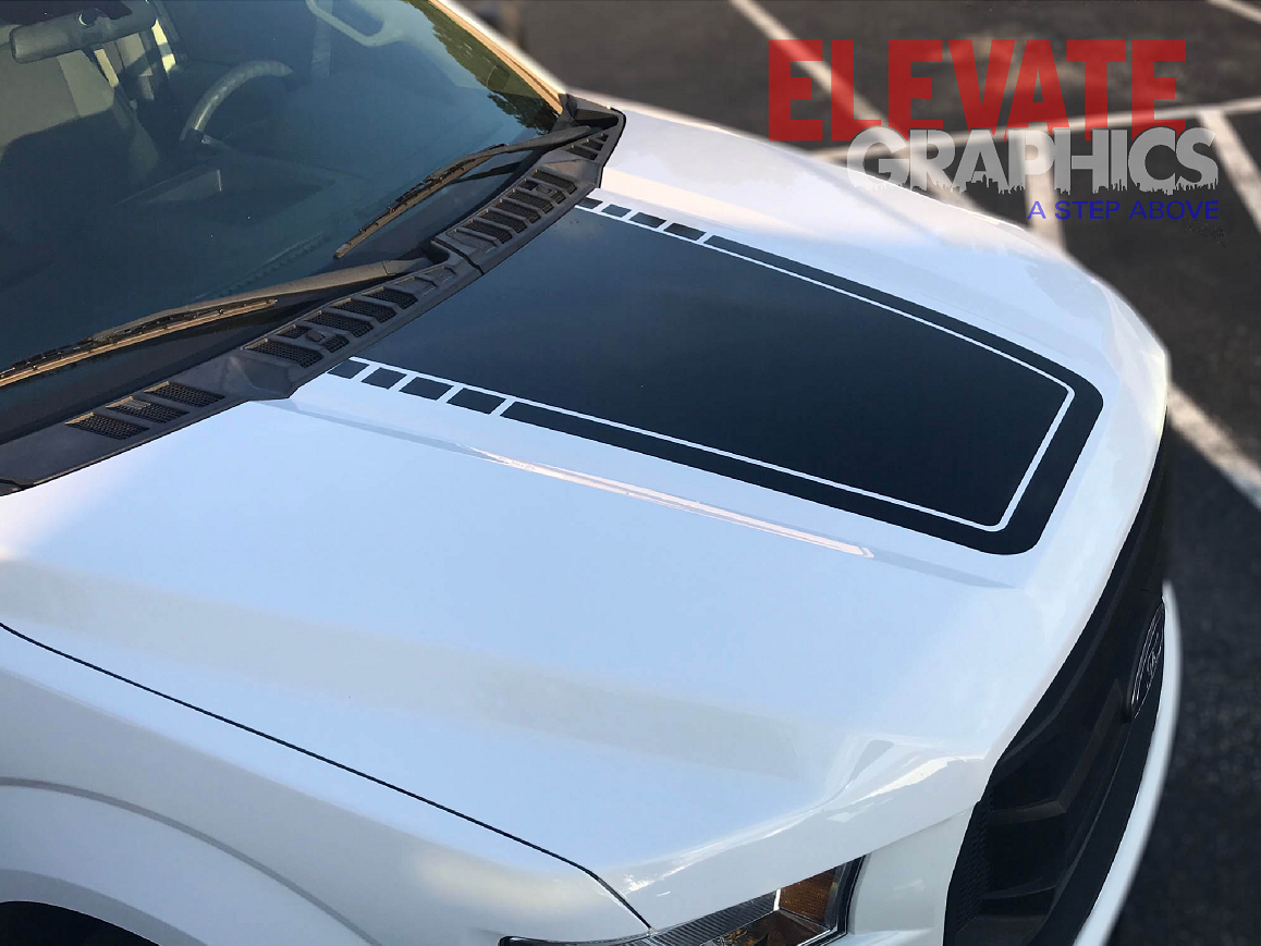 1520 For Ford F150 Center Hood Graphics 3M Stripes Vinyl Decals Truck