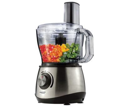 Brentwood Select 600W 9-Cup Stainless Steel Food Processor w Attachments Blades