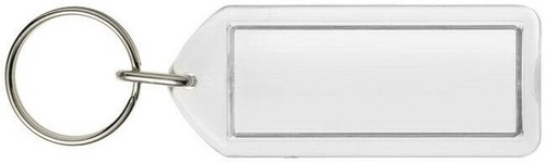 Reopening Insert Key Ring - F1 clear acrylic fobs made in the UK, 50x20mm insert - Picture 3 of 5