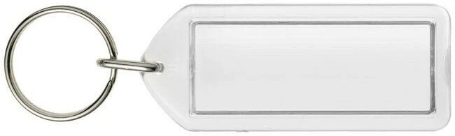 Reopening Insert Key Ring - F1 clear acrylic fobs made in the UK, 50x20mm insert - Image 3 of 4