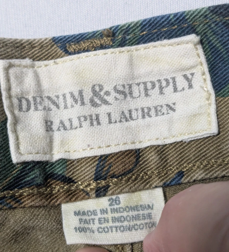 Pantalones Cortos DENIM & SUPPLY RALPH LAUREN Verde Marrón Floral 2" Corte - Mujer 26 Foto 4 de 4