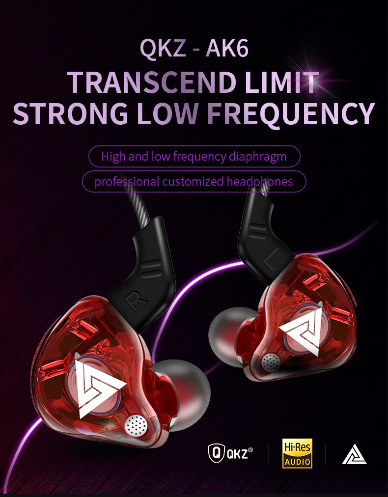 QKZ AK6 Headphones Earphone for Phone Xiaomi with Microphone for