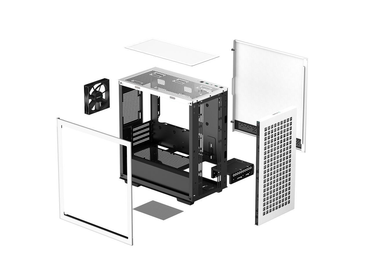 DeepCool CH370 Micro ATX Gaming Computer Case, 120mm Rear Fan  