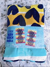 Youth Loft Beach Towels 2 Pack 30" x 60" Towel Set 100 Cotton