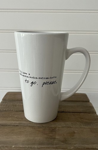 Sweet Bird & Co “I’ll Have Cafe..Mocha Vodka To Go ” 😭White 6” Tall Coffee Mug - Picture 2 of 9