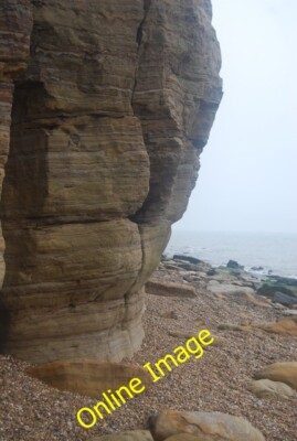 Photo 6x4 Wave cut notch, Fairlight Head Cliff End/TQ8813  c2014