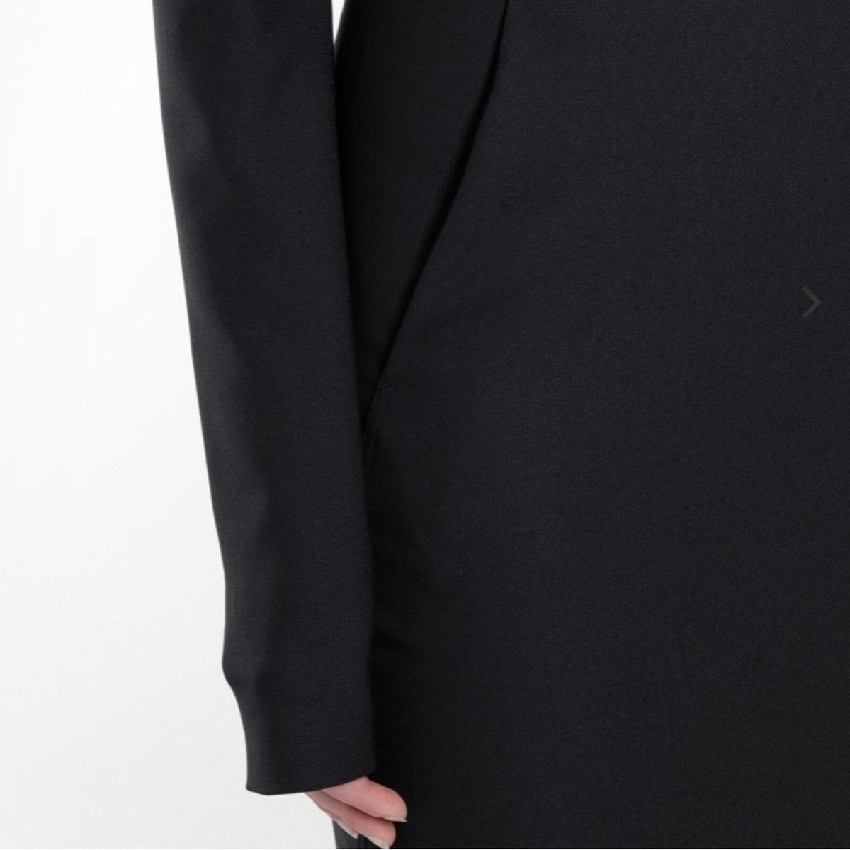 RICK OWENS Black V-Back Maria Long Sleeve Zip Back Sheath