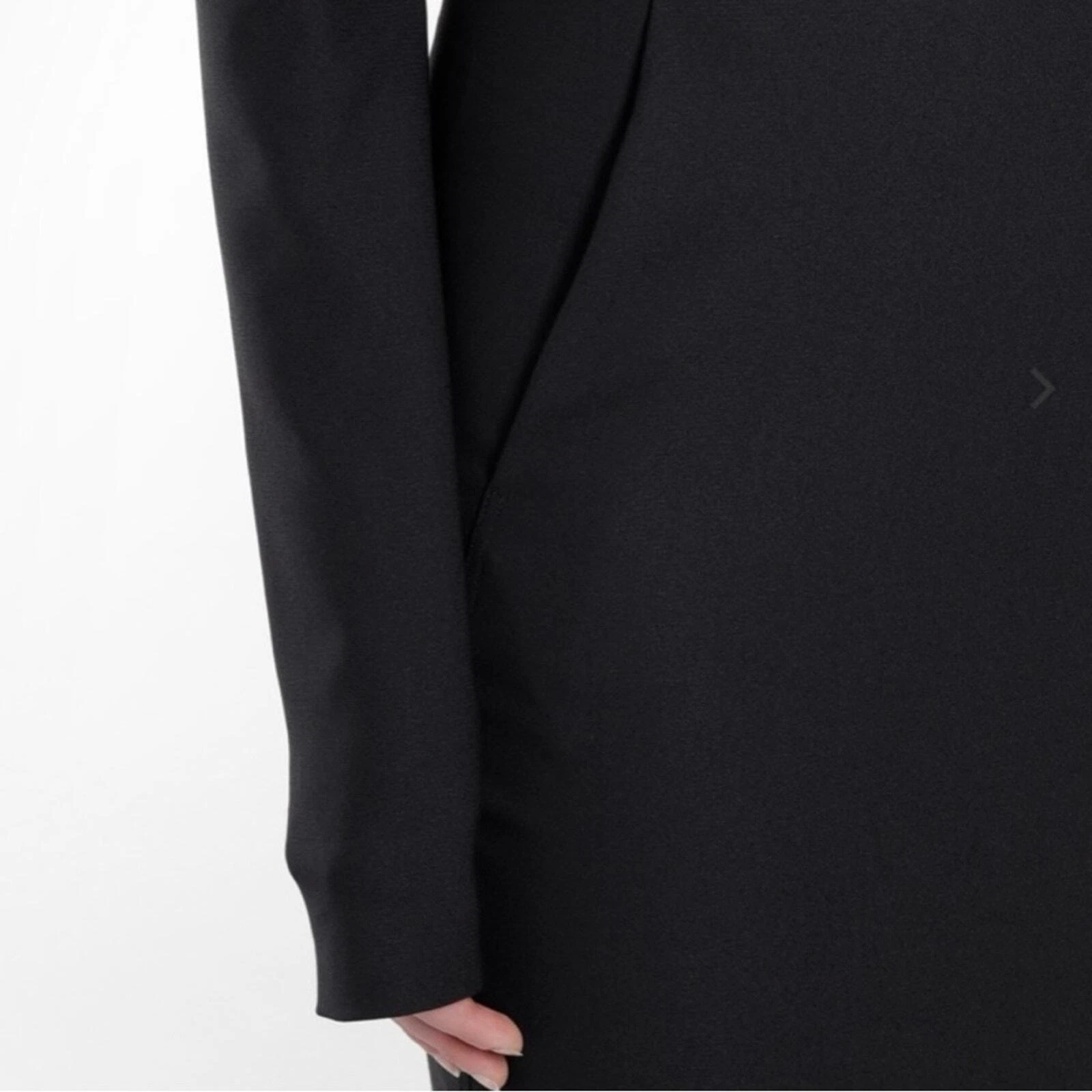 Abito tubino donna RICK OWENS nero schiena a V Maria manica lunga zip dietro taglia 8