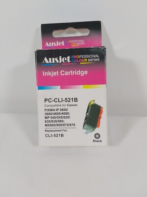 AUSJET INKJET CARTRIDGE, PC-CLI-521B, COMPATIBLE FOR CANON