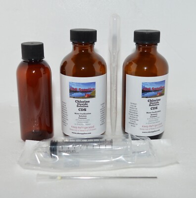 Water Purification Solution 100% Pure 3000ppm 8oz Total Glass Bottles Ready Made