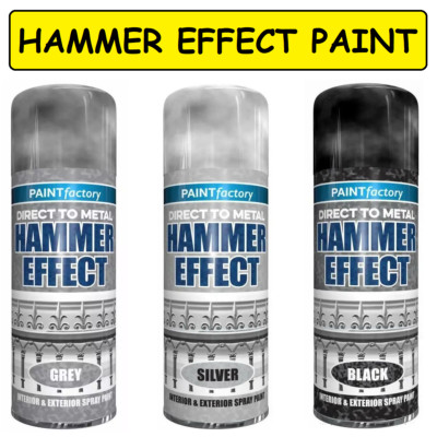 Hammer Effekt Spray Farbe Glanz Holz Metall Kunststoff Aerosol Spray 400ml