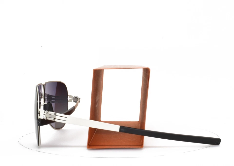 iC! Gafas de sol Berlin Claudius H. Off-White AVIATOR Negro LENTE 60-12-145 Foto 3 de 4