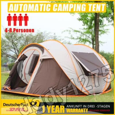 3-8 Personen Pop-up Zelt Campingzelt Automatikzelt Camping Trekkingzelt Outdoor 