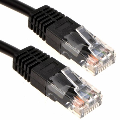 3m schwarz Netzwerk Ethernet RJ45 Cat-5E UTP PATCH LAN KUPFER Kabel Leitung [007198]