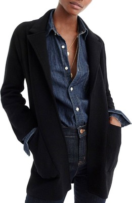 open front sweater blazer