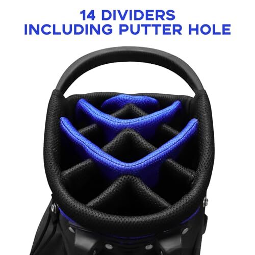 Golf Stand Bag 14Way Divider, 5 Pockets Golf Club Bags, Ergonomic