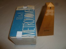 VINTAGE BOXED SETH THOMAS METRONOME GENERAL TIME MAHOGANY RARE ANTIQUE MAELZEL >