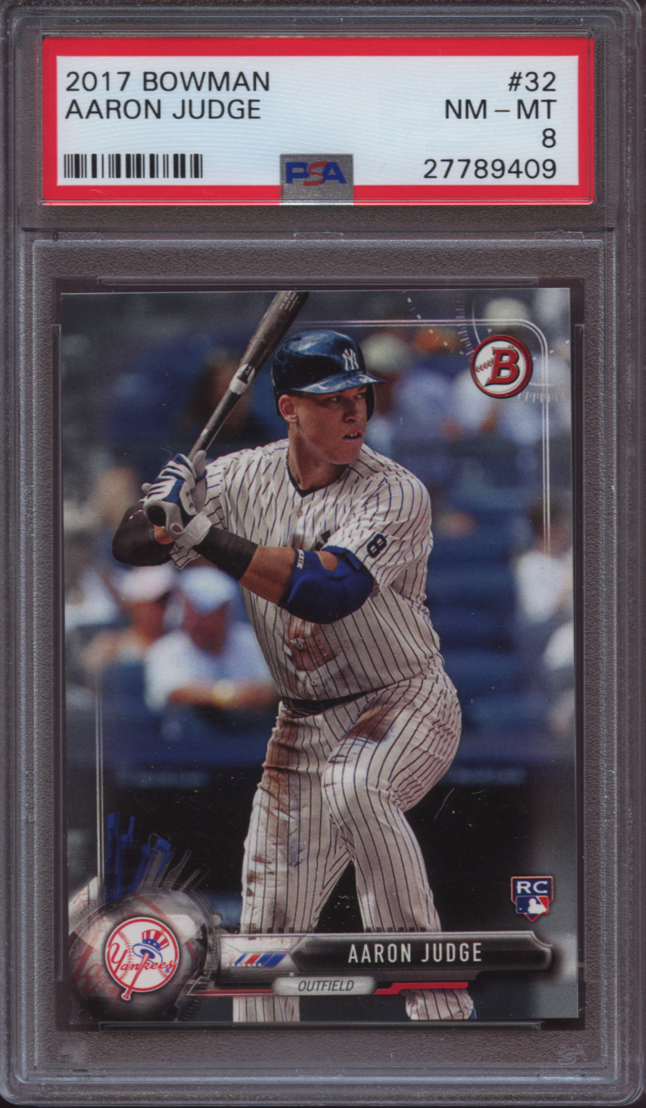 2017 Bowman 32 Aaron Judge PSA 8  NM Mint RC view 6