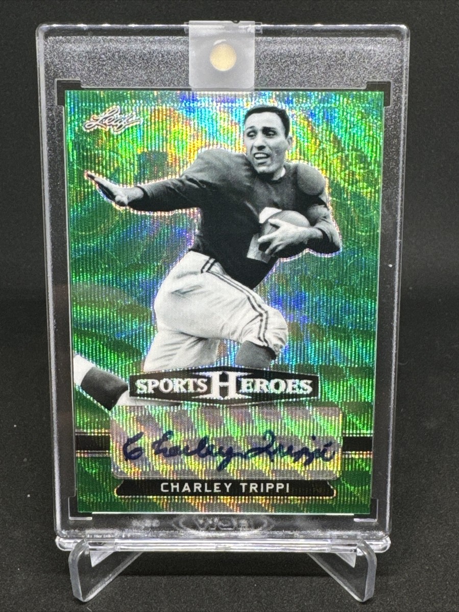 2018 Leaf Sports Heroes #BA-CT1 Charley Trippi Green Wave Auto /3