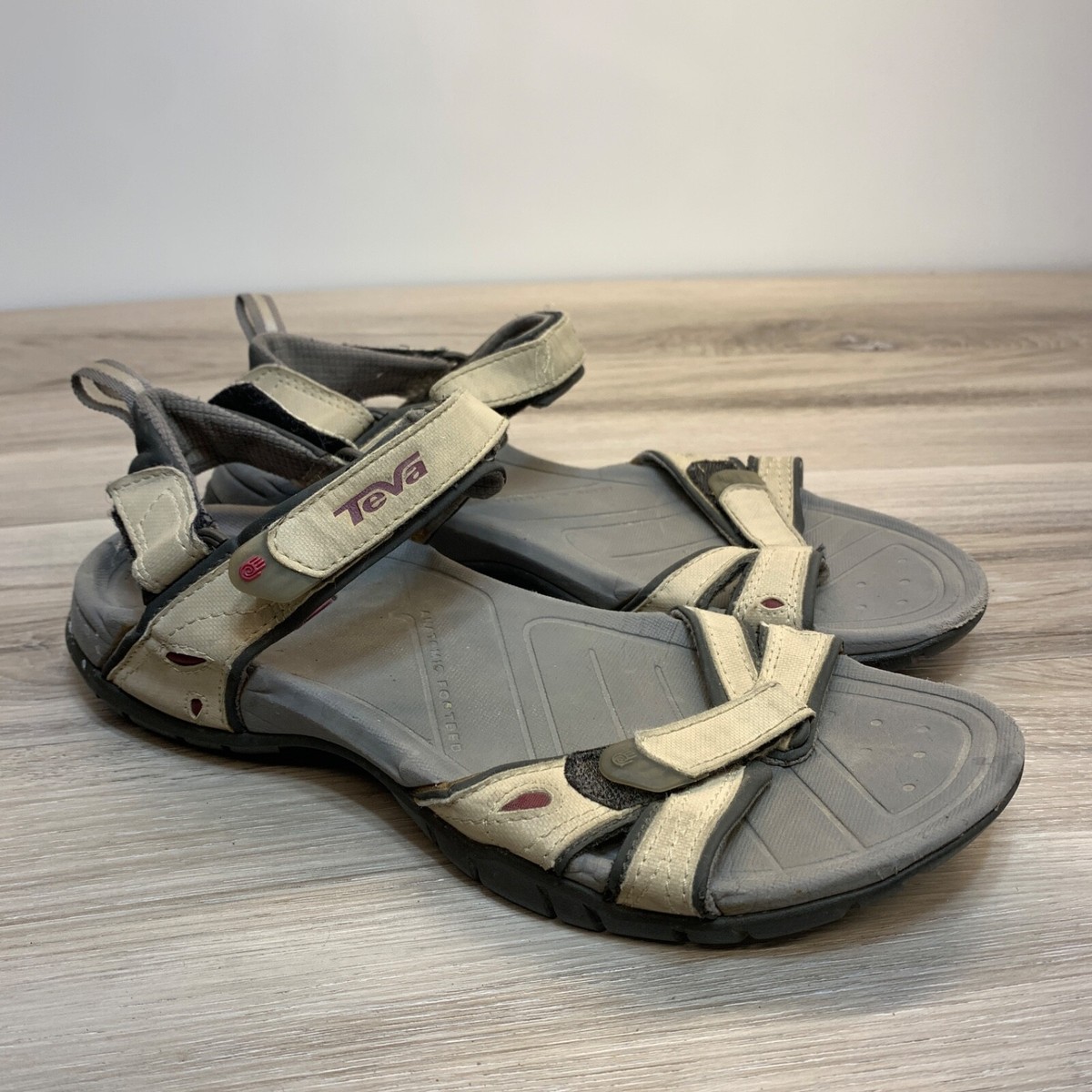 Teva Womens Sandals Numa #4293 Taupe Walking Sport Adjustable Straps