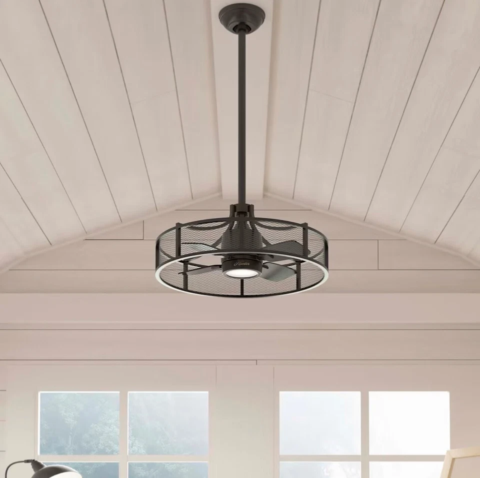 Hunter 21" Noble Bronze Convertible Wall Control LED Light Ceiling Fan - Image 2 of 2