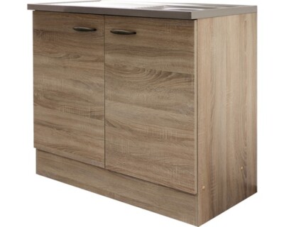 Flex Well Spülenschrank inkl Spüle Oslo BxTxH 100 x 50 x 85 cm sonoma eiche matt