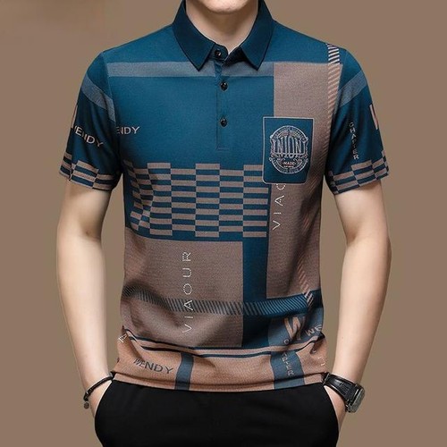 Fashion Polo Shirt for Men | Casual Loose Fit, Short Sleeve Summer Tops - Picture 20 of 39