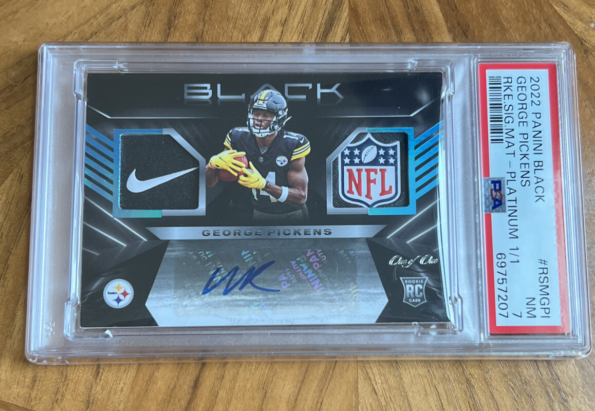 George Pickens Panini Black Rookie Signature Materials #RSMGPI Platinum 1/1