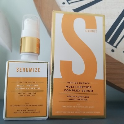 NEW SERUMIZE Peptide Quench Multi Complex Serum 1 fl oz / 30 ml Face Neck Cream