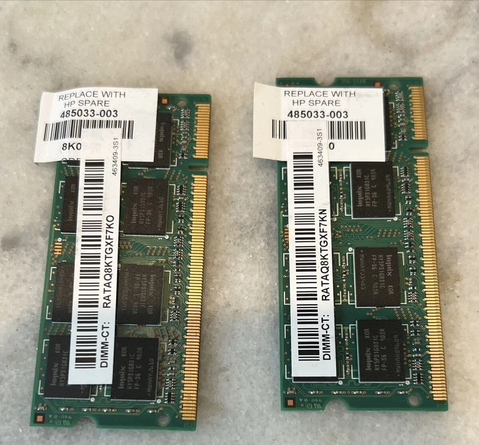 4GB 2x2GB 2Rx8 HYNIX PC2-6400S-666-12  Laptop RAM Memory - Image 3 of 3
