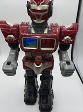 HAP-P-KID 2005 Robot Toy Action Figure 15" Lights Sound Talks Turbo Fighter Test