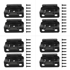 8Pcs 1/2" Overlay Semi Partial Wrap Cabinet Hinges Steel Cabinet Door Hinges ...