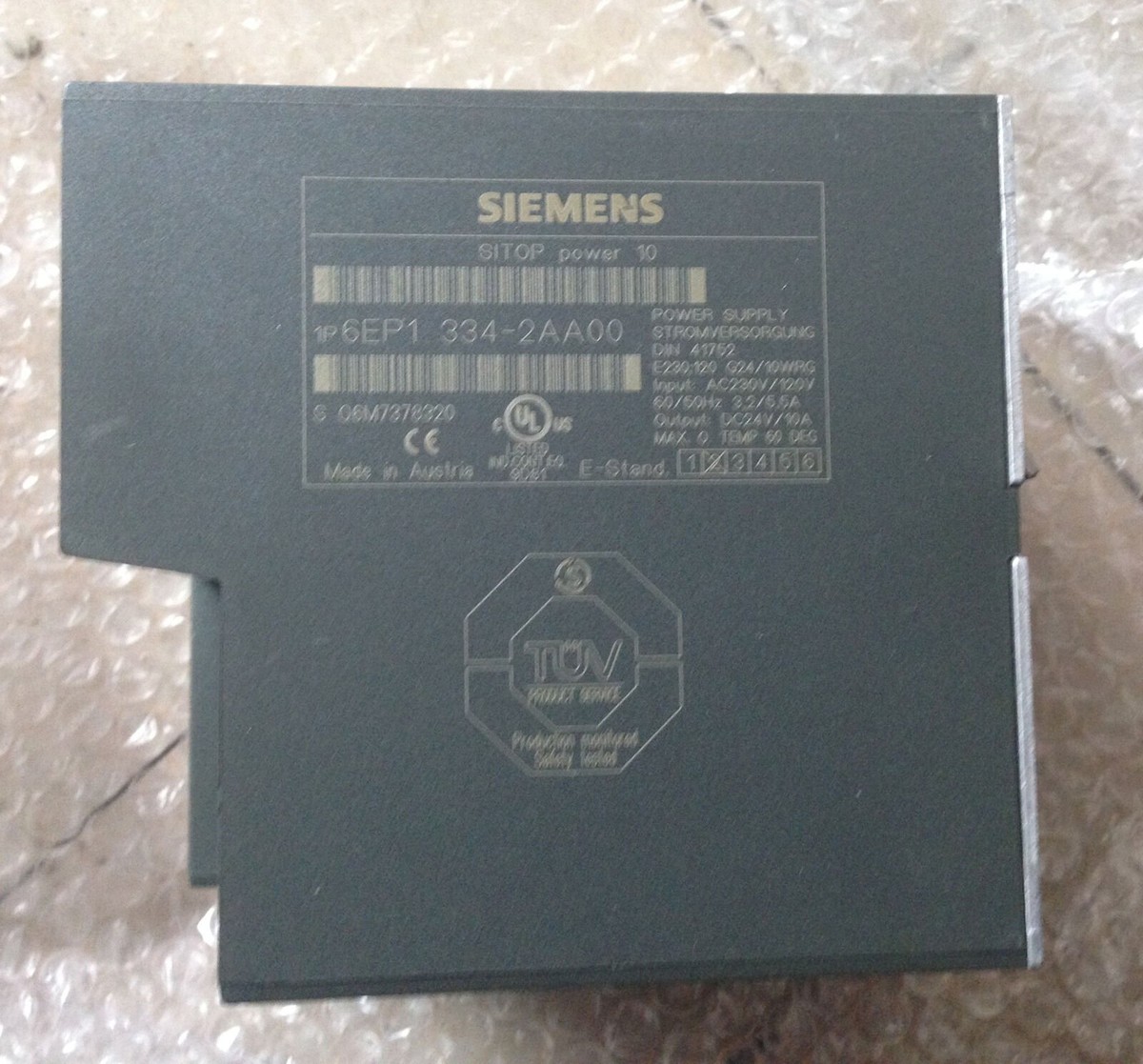 Alimentation Siemens SITOP 10A - 24V CC - Réf. 6EP1334-2AA00 - Occasion Garantie