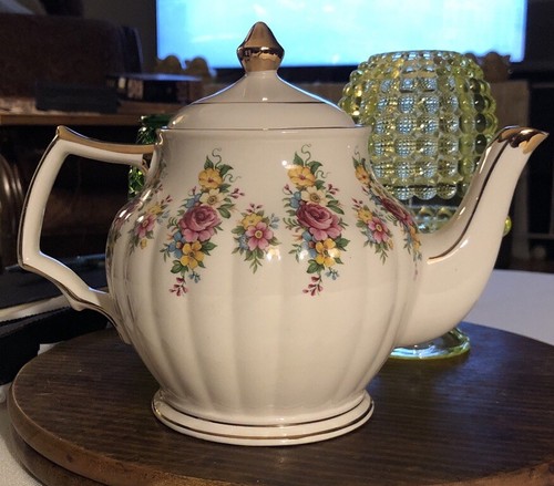 James Sadler Afternoon Tea Pot Floral Hexagon England Vintage MCD1 - Bild 1 von 11