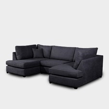 Carnaby Small U Shaped Sofa with Footstool – Modern Corner Sofa Suite
