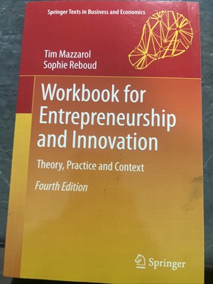 Workbook for Entrepreneurship and Innovation : Theory, Practice and Context
