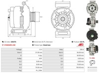 As-Pl Lichtmaschine Generator FüR Mercedes-Benz Sprinter 35-T Kasten 906 316