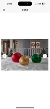 NIB 3-Piece Jumbo Ornament Set Holiday Yard Decoration