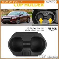 Front Center Console Insert Dual Water Cup Holder Fit Honda Civic 2016-2021 W