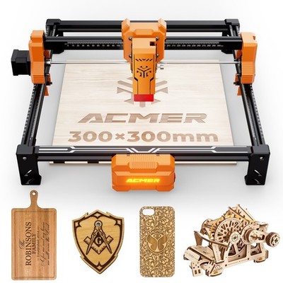 ACMER S2 7W Laser Engraver 300×300mm Laser Cutting and Engraving Machine