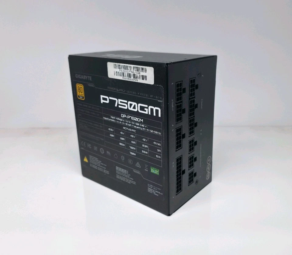 Gigabyte GP-P750GM 80 Gold Modular Power Supply 750W (CABLES INCLUDED) - Image 3 of 4