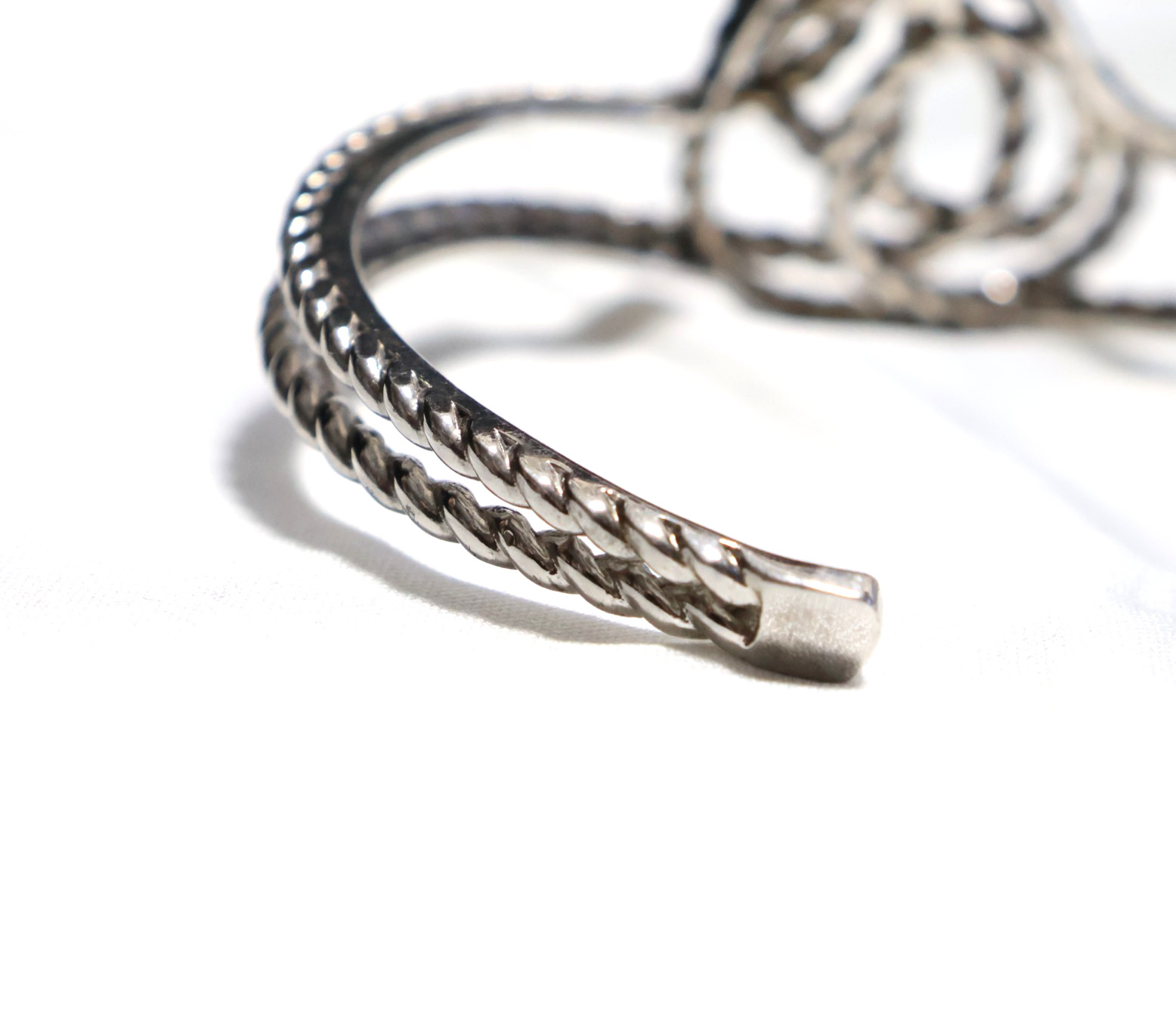 BEAUTIFUL Solid Silver 925 Rope Knotted Design Pa… - image 9