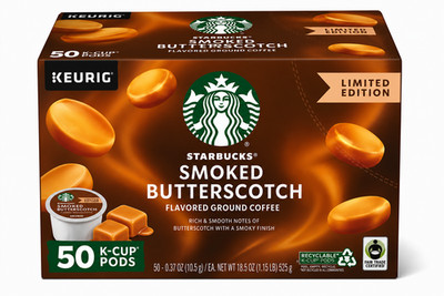 Starbucks K-Cup Coffee Pods, Smoked Butterscotch 50 count Special Edition