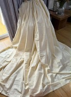 Cream Jacquard Curtains & Matching Tiebacks, L 90” x W 90”, BNIP