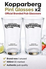 Kopparberg Pint Glasses x2 – Official Branded Cider Glass 500ml – Pub Bar New
