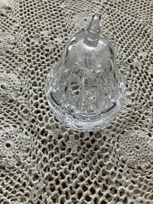 Vintage Crystal Pear Trinket Dish