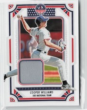 Cooper Williams 2024 Panini Stars & Stripes USA Baseball USA Materials