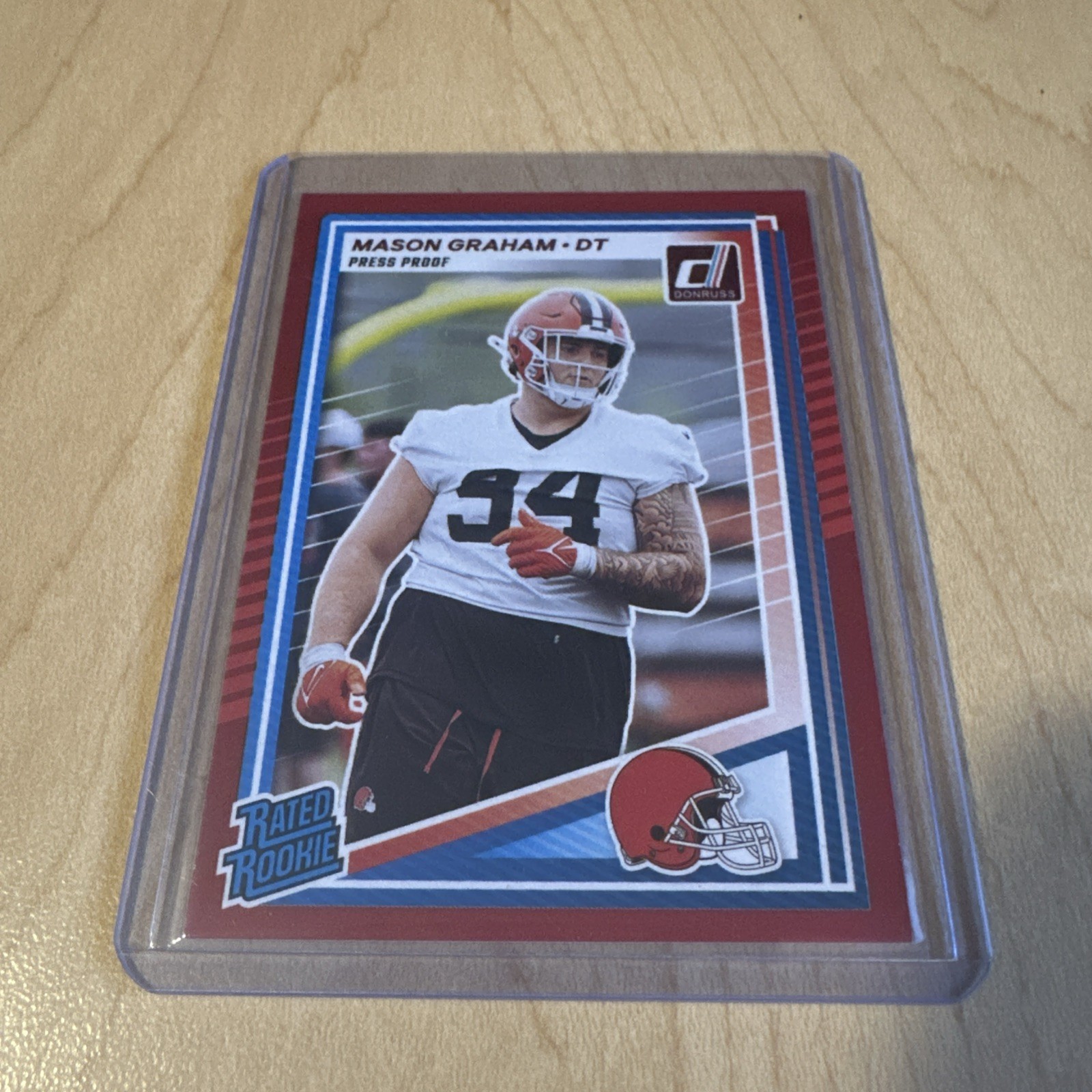 2025 Panini Donruss - Rated Rookie Mason Graham #340 Press Proof Red (RC)