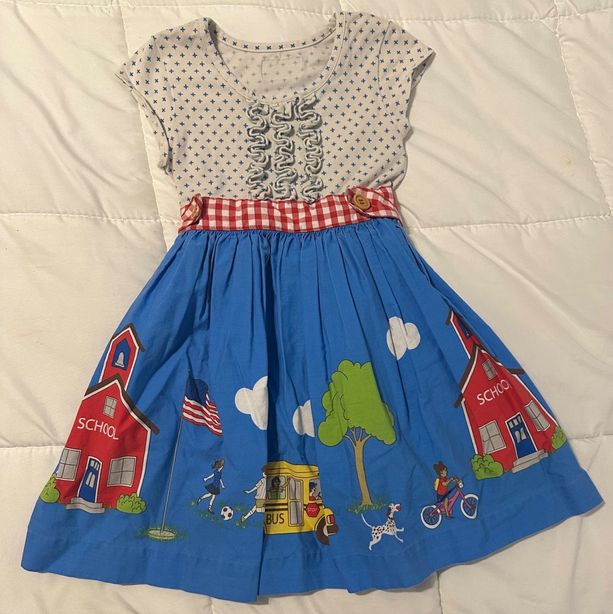 Eleanor Rose Lyla School Dress Girls Short Sleeve Size 4-5 | eBay